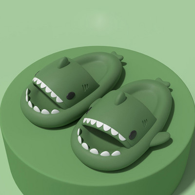 2023 m. vasaros ryklio šlepetės vaikams Naujos patobulintos Minkštos šlepetės namuose Mergaitėms berniukams Neslystančios basutės lauko paplūdimio animacinių filmų skaidrės