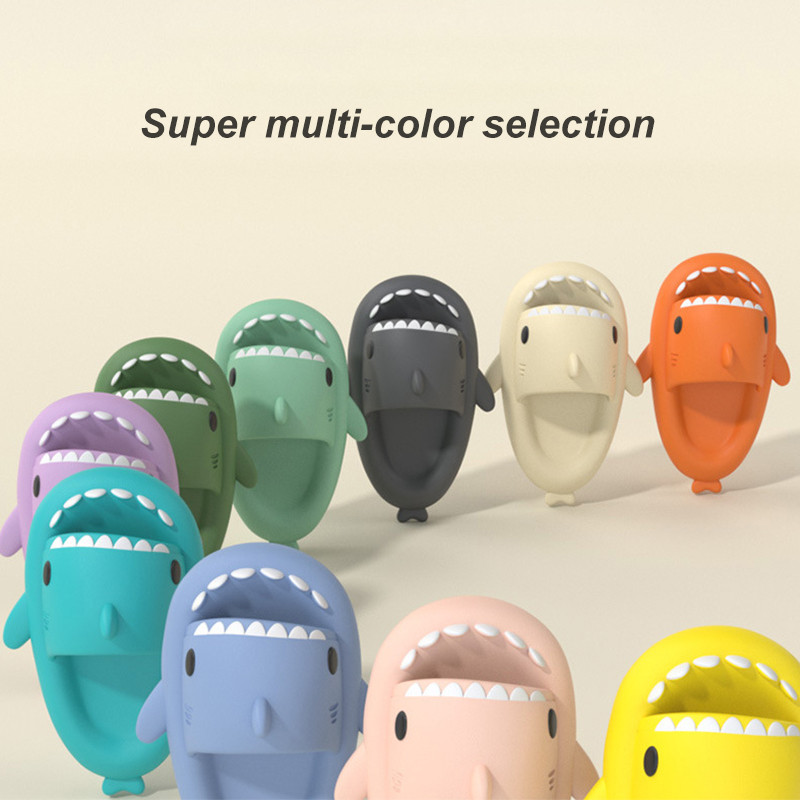 2023 m. vasaros ryklio šlepetės vaikams Naujos patobulintos Minkštos šlepetės namuose Mergaitėms berniukams Neslystančios basutės lauko paplūdimio animacinių filmų skaidrės