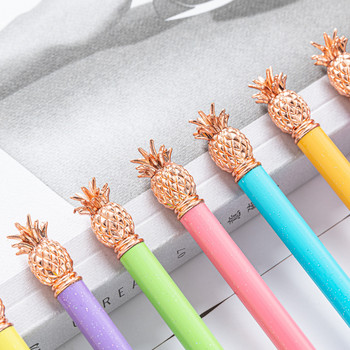 1 τεμάχια Lytwtw\'s Metal Pineapple Ballpoint Pen Candy Color Ενδιαφέρον στυλό Σχολική γραφική ύλη Σχολική προμήθειες γραφείου