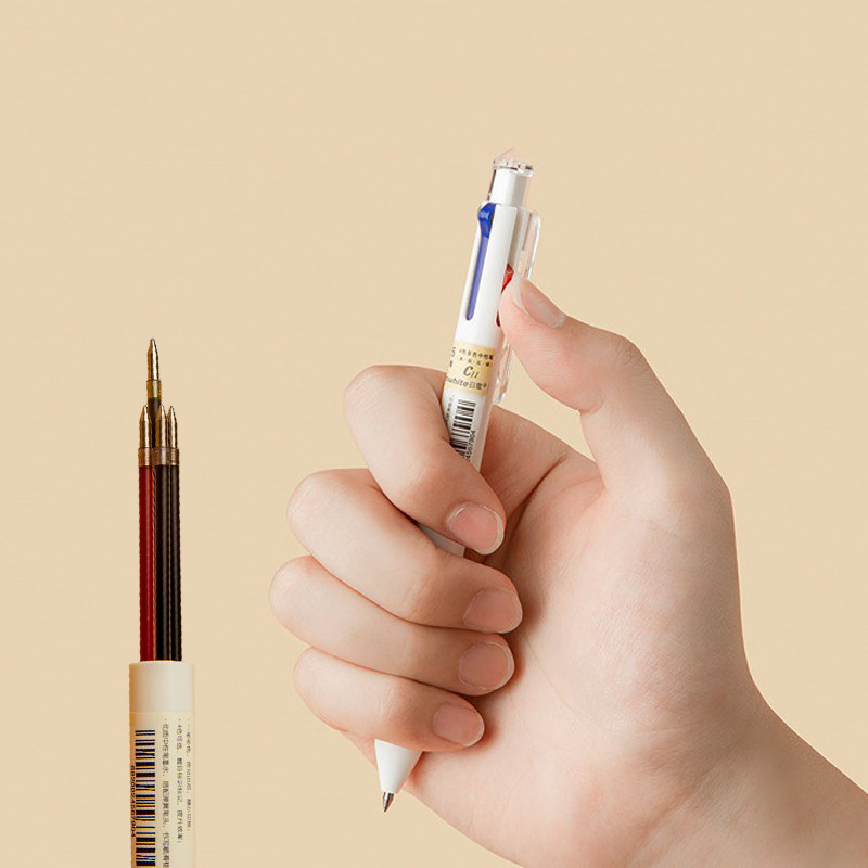 4 u 1 šarene višenamjenske kemijske olovke od 0,5 mm na uvlačenje Višebojne kemijske olovke za pisanje Školski uredski pribor