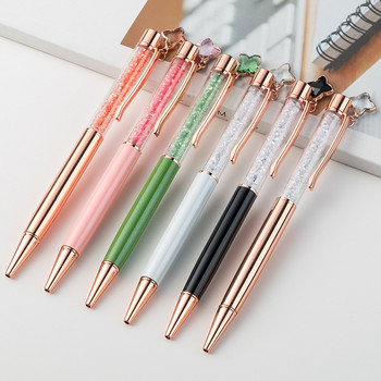 1 τεμ Fashion Metal Signature Pen Cute Ball Pen Pendant Κρυστάλλινο στυλό Παιδικό Δώρο Σταθερά είδη γραφείου Kawaii