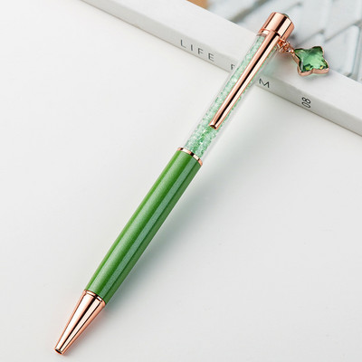 1 buc. stilou cu semnătură din metal la modă, stilou cu bile drăguț, pandantiv cu stea fine, stilou din cristal, cadou pentru copii, papetărie, rechizite de birou Kawaii