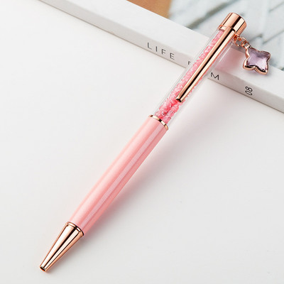 1 buc. stilou cu semnătură din metal la modă, stilou cu bile drăguț, pandantiv cu stea fine, stilou din cristal, cadou pentru copii, papetărie, rechizite de birou Kawaii