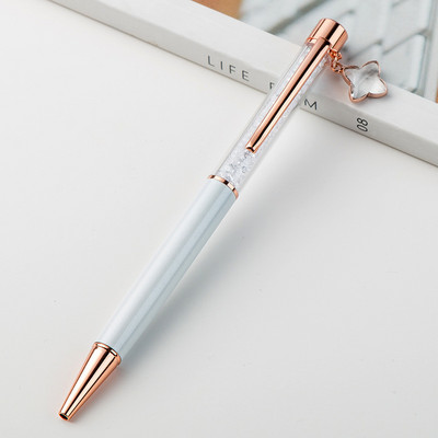 1 buc. stilou cu semnătură din metal la modă, stilou cu bile drăguț, pandantiv cu stea fine, stilou din cristal, cadou pentru copii, papetărie, rechizite de birou Kawaii