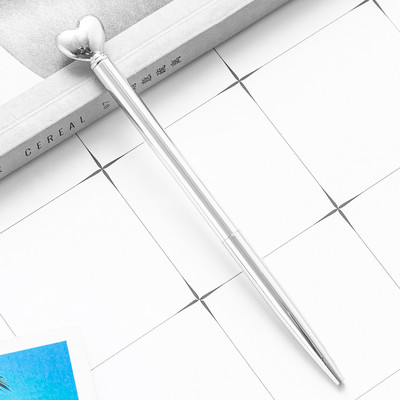 Kreativna metalna kemijska olovka u obliku srca Slatke role kemijske olovke Poslovna olovka Uredski školski pribor za pisanje