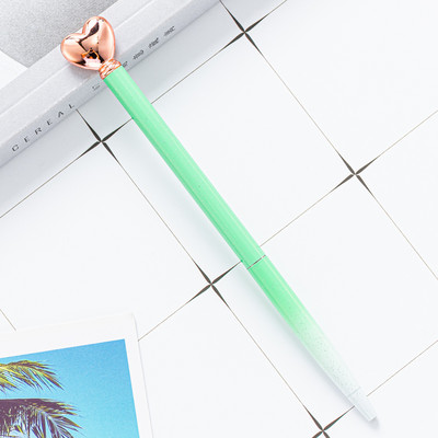 Kreativna metalna kemijska olovka u obliku srca Slatke role kemijske olovke Poslovna olovka Uredski školski pribor za pisanje