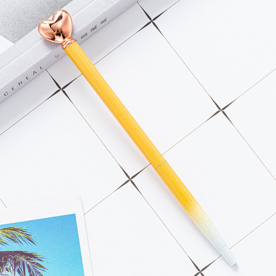 Kreativna metalna kemijska olovka u obliku srca Slatke role kemijske olovke Poslovna olovka Uredski školski pribor za pisanje