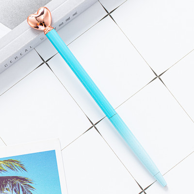 Kreativna metalna kemijska olovka u obliku srca Slatke role kemijske olovke Poslovna olovka Uredski školski pribor za pisanje