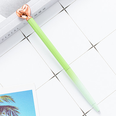 Kreativna metalna kemijska olovka u obliku srca Slatke role kemijske olovke Poslovna olovka Uredski školski pribor za pisanje