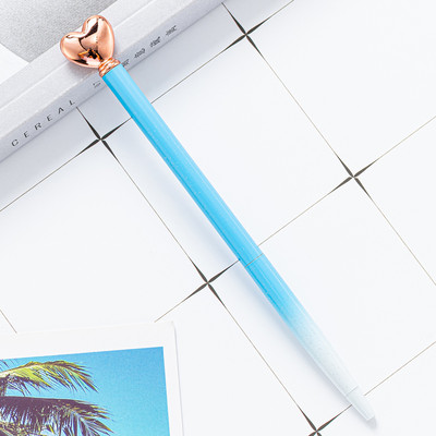 Kreativna metalna kemijska olovka u obliku srca Slatke role kemijske olovke Poslovna olovka Uredski školski pribor za pisanje