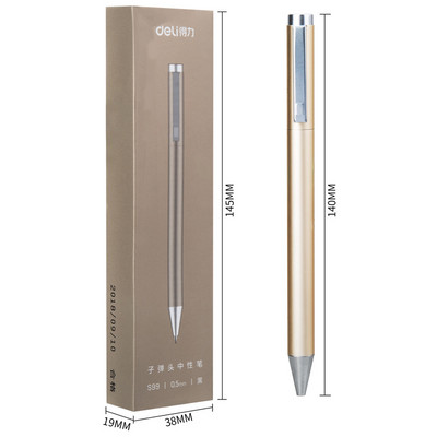 Marka Metalna olovka za znakove Kemijska olovka 0,5 mm Gel Smooth Switzerland Refill Crna tinta Poslovne uredske kemijske olovke za pisanje u školi