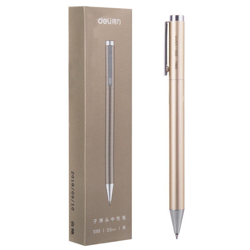 Marka Metalna olovka za znakove Kemijska olovka 0,5 mm Gel Smooth Switzerland Refill Crna tinta Poslovne uredske kemijske olovke za pisanje u školi