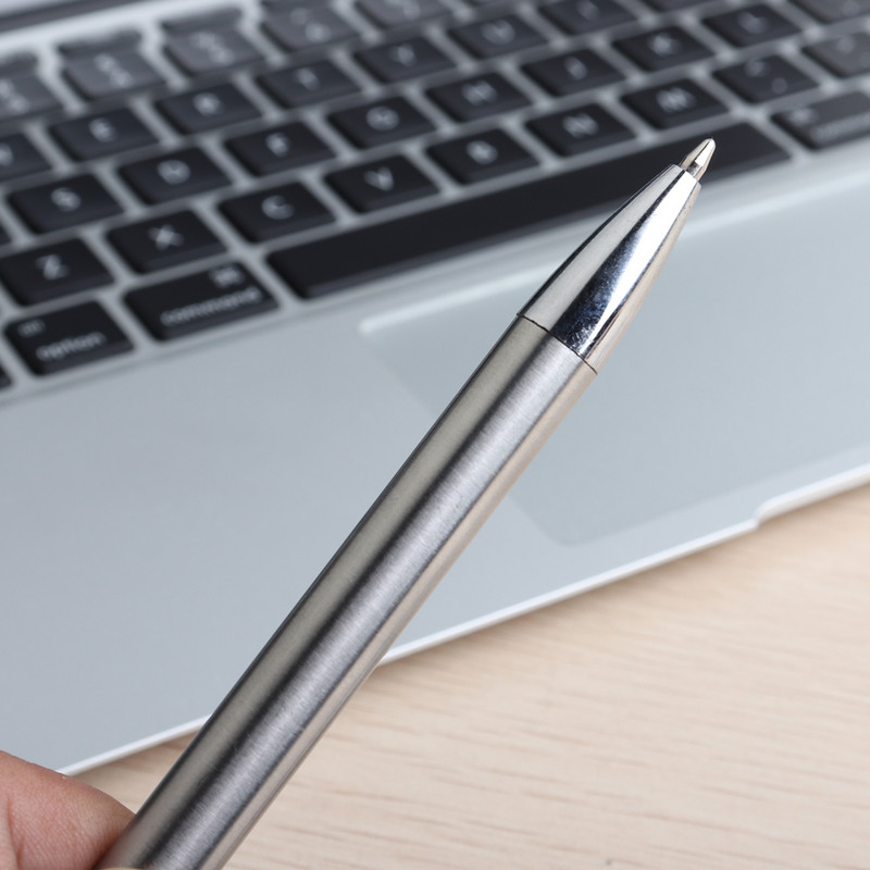 GENKKY Press Metalna kemijska olovka Kemijske olovke od nehrđajućeg čelika za školske uredske materijale Poklon olovke Školski pribor