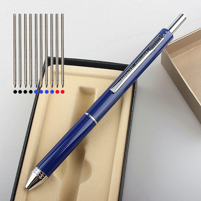 Pix multicolor 4 în 1 cu detecție gravitațională Pix și creion mecanic 3 culori Mine Negru Argintiu Roșu Albastru Pix din metal Articole de papetărie