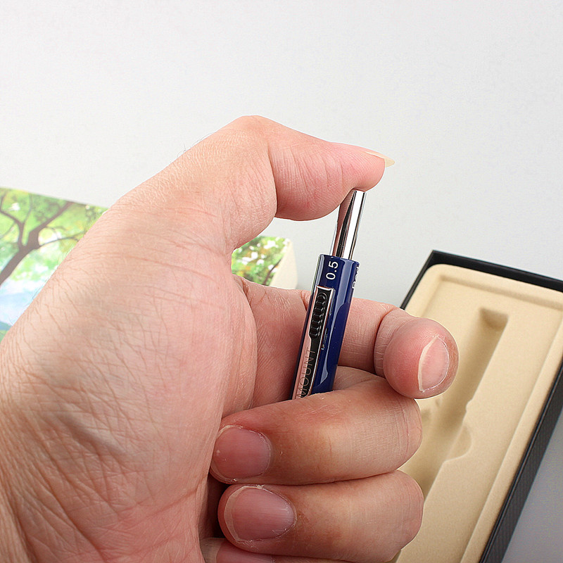 Pix multicolor 4 în 1 cu detecție gravitațională Pix și creion mecanic 3 culori Mine Negru Argintiu Roșu Albastru Pix din metal Articole de papetărie