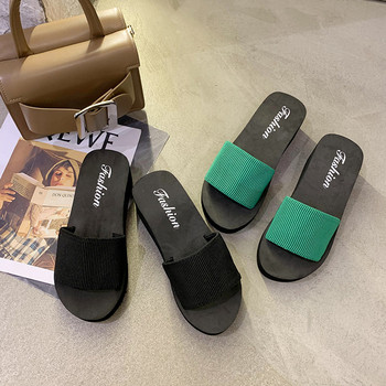 Летни обувки за жени 2023 г. Сандали Неплъзгащи се джапанки Сандали Дамски плоски плажни чехли Обувки Вътрешни домашни пързалки Zapatos
