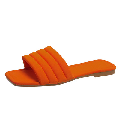 Papuče Ležerne cipele Ženske bež Sandale na petu Shale Ženske Luksuzne crne ravne ljetne meke sabo tkanine Modne tobogane