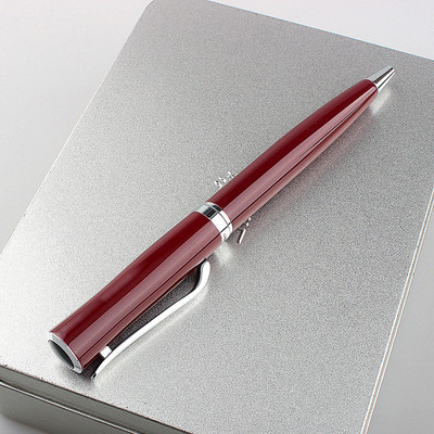 Visokokvalitetna puna metalna valjana kemijska olovka Uredski poslovni muškarci s potpisom za pisanje Metalna kuglična poluga Uljna kemijska olovka