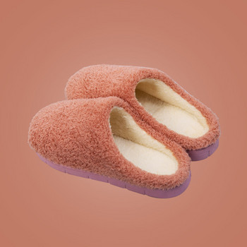 2022 Зимни чехли с мека подметка Мъже Жени Вътрешни обувки на пода Есен Зима Топли домашни памучни топли плюшени пързалки за спалня