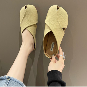 2023 Нови чехли с плоско дъно Жените носят мека подметка Удобни универсални дамски обувки Модни чехли Pantuflas De Mujer
