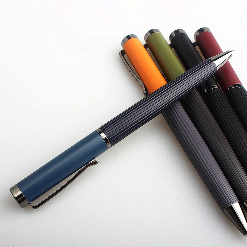 Metalna kemijska olovka visoke kvalitete, kreativne poslovne olovke s crnom tintom, kemijska olovka za pisanje, poklon, uredski materijal