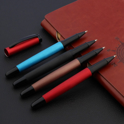 luxus Kiváló minőségű 3669 Rollerball toll matt FEKETE MATTE barna Réz aláírás kalligráfia 0,7 mm-es tinta toll Irodai kellékek új