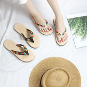 Καλοκαιρινές σαγιονάρες Γυναικείες παντόφλες Παπούτσια παραλίας Bohemia Dress Flat Slides Casual Weave Γυναικείες σαγιονάρες παραλία δωρεάν αποστολή