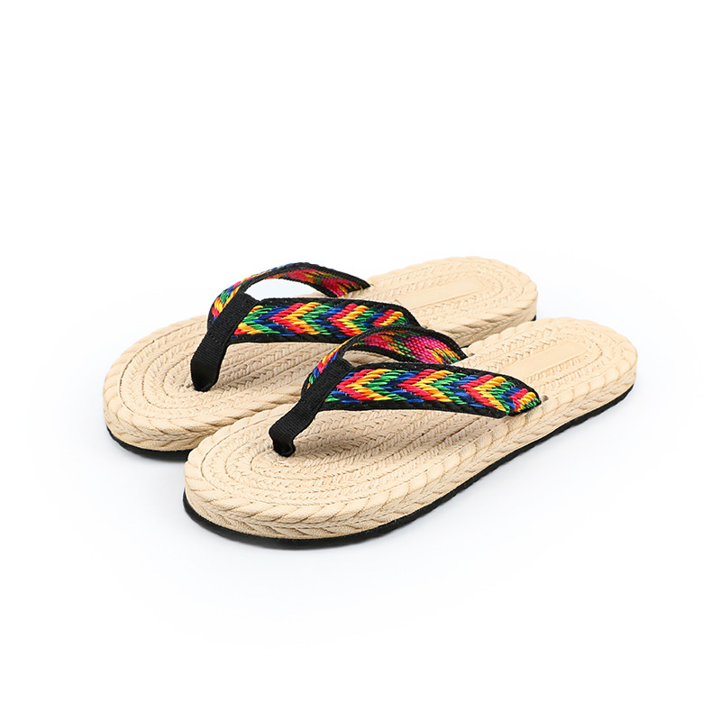 Καλοκαιρινές σαγιονάρες Γυναικείες παντόφλες Παπούτσια παραλίας Bohemia Dress Flat Slides Casual Weave Γυναικείες σαγιονάρες παραλία δωρεάν αποστολή
