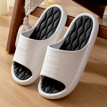 Нова мода Дамски мъжки чехли Вътрешни външни джапанки Летни плажни сандали Меки неплъзгащи се апартаменти за баня Двойки Домашни обувки