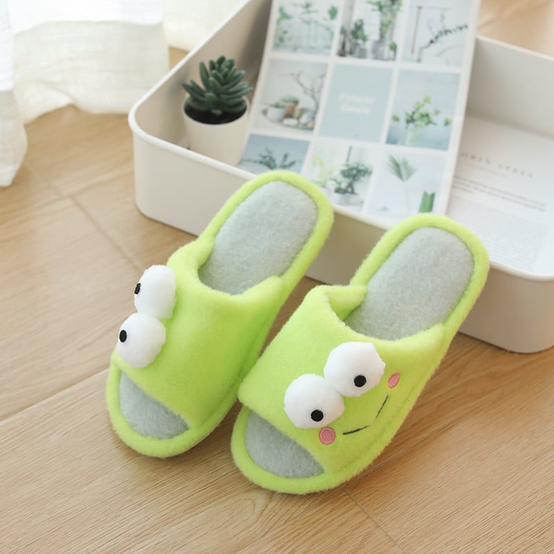 New Arrive puha pamut békaház beltéri lakás papucs téli meleg papucs női aranyos állatcipő
