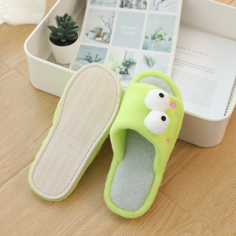 New Arrive puha pamut békaház beltéri lakás papucs téli meleg papucs női aranyos állatcipő