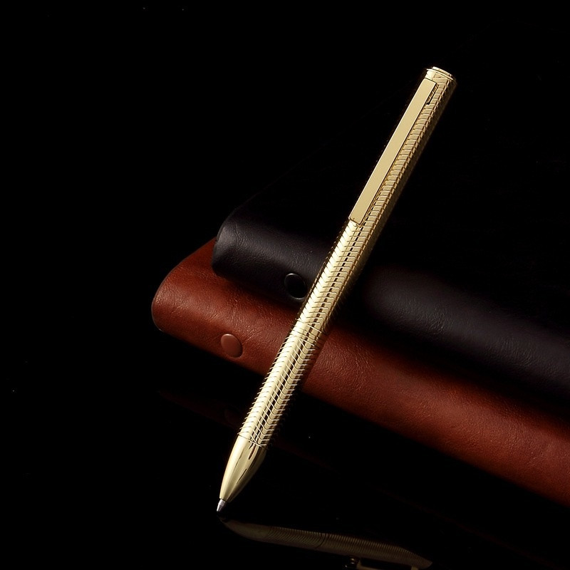 1kom luksuzne kemijske olovke koja se okreće, dopisnice i uredski školski pribor, lijepa gel olovka, poslovni darovi crna tinta 03791