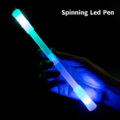 LED Spinning Pen Glowing Rotary Well Balance Breathing Light Creative New Toy Release Pressure Beginner Gift F7284