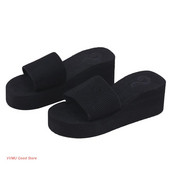 Nyári puha női ékszandál tanga papucs lapos platform papucs Beach