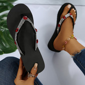 COOTELILI Moda Femei Papuci Pantofi de vară pentru femei Pantofi de exterior Flip-flops Pane Pantofi cu platformă Femei Diamond 36-40