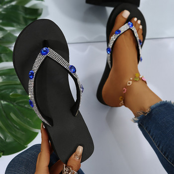 COOTELILI Модни дамски чехли Дамски летни обувки Външни чехли Джапанки Обувки на танкетка Платформа Дамски Diamond 36-40