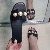 2022. Biserne ravne cipele Ženske papuče Ljetne sandale Novi trend Party Ženska seksi moda Ležerna vruća rasprodaja Cipele Japanke u obliku tobogan