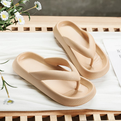 Japanke za 2022. Ljetne ležerne tange Papuče za plažu Vanjske sandale za plažu EVA ravne platforme Udobne cipele Ženske par Debeli potplat