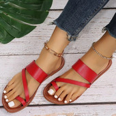 Nyári egyszínű lapos szandálok divatos nyitott orrú kültéri papucsok alkalmi strand női cipők nagy méretű Zapatos De Mujer csúszdák