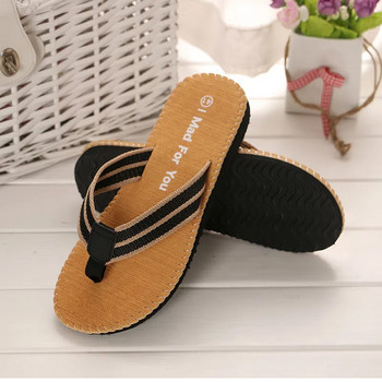 2023 Чехли Мъжки летни джапанки Плажни сандали Противоплъзгащи се ежедневни плоски обувки Висококачествени чехли Вътрешни домашни обувки за мъже