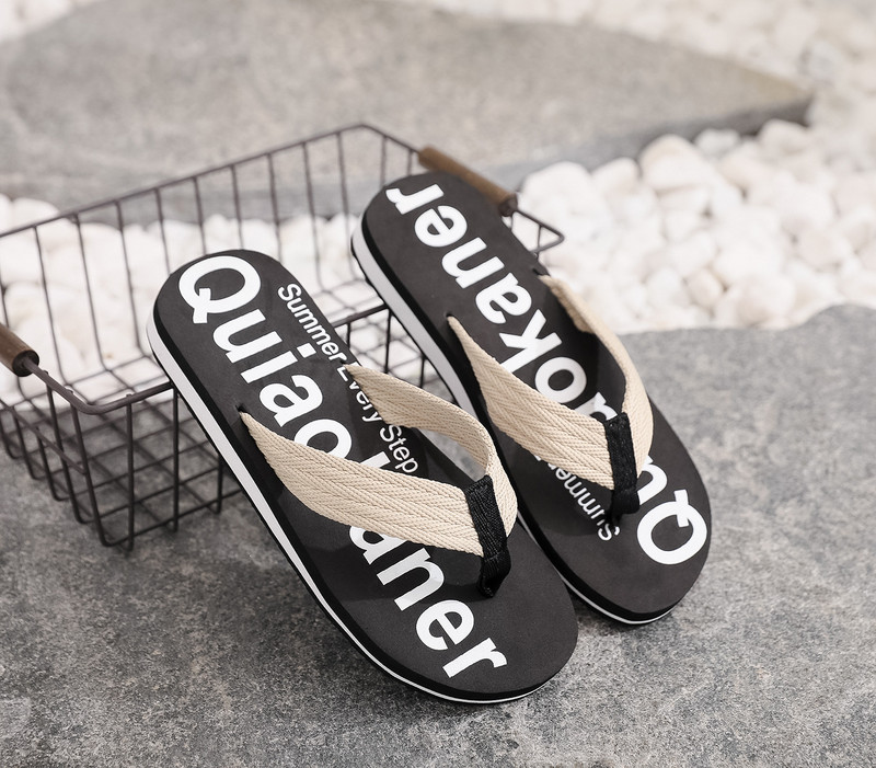 Ανδρικές σαγιονάρες καλοκαιρινές αντιολισθητικές πέδιλα θαλάσσης ανδρικά γράμματα σε κόκκους υπαίθρια παπούτσια παραλίας Ανδρικές παντόφλες Εσωτερικές τσουλήθρες μπάνιου