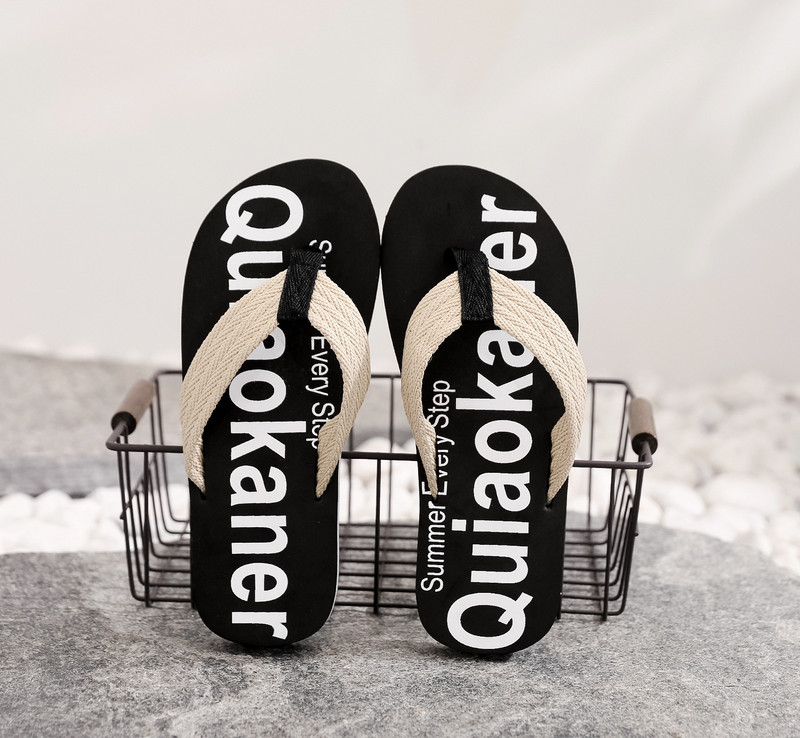 Ανδρικές σαγιονάρες καλοκαιρινές αντιολισθητικές πέδιλα θαλάσσης ανδρικά γράμματα σε κόκκους υπαίθρια παπούτσια παραλίας Ανδρικές παντόφλες Εσωτερικές τσουλήθρες μπάνιου