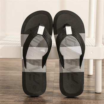 Летни чехли Мъжки джапанки Плажни сандали Неплъзгащи се ежедневни плоски обувки Чехли Вътрешни домашни обувки за мъже Външни пързалки
