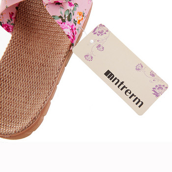 Mntrerm Дамски модни бонбонени домашни чехли за помощ Леки плътни EVA домашни неплъзгащи се чехли от лен Chinelo Feminino
