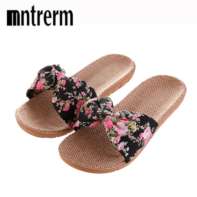 Mntrerm ženske modne bombone boje kućne papuče za pomoć u kući Lagane čvrste EVA kućne neklizajuće papuče od lana Chinelo Feminino