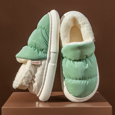 Nove zimske pamučne papuče za 2022. Parovi Debeli potplati Povećanje topline Usklađene boje Sveobuhvatne kućne papuče od puhnjaka Pamučne papuče