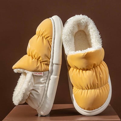 Nove zimske pamučne papuče za 2022. Parovi Debeli potplati Povećanje topline Usklađene boje Sveobuhvatne kućne papuče od puhnjaka Pamučne papuče