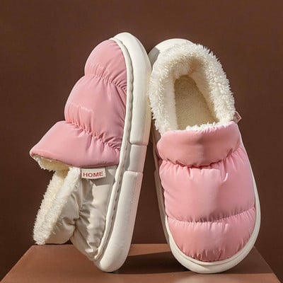 Nove zimske pamučne papuče za 2022. Parovi Debeli potplati Povećanje topline Usklađene boje Sveobuhvatne kućne papuče od puhnjaka Pamučne papuče