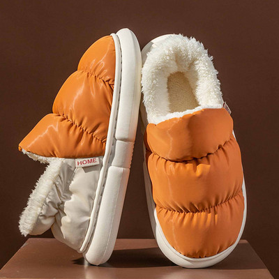 Nove zimske pamučne papuče za 2022. Parovi Debeli potplati Povećanje topline Usklađene boje Sveobuhvatne kućne papuče od puhnjaka Pamučne papuče