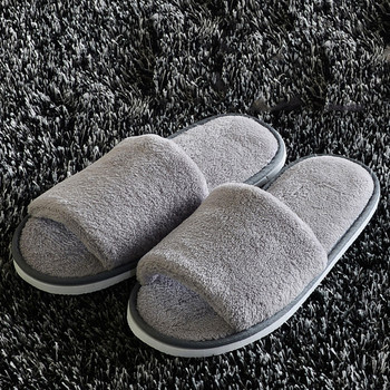 Коралови кадифени чехли за еднократна употреба Домашно гостоприемство Класически щадящи кожата джапанки Корейски прости домашни чехли